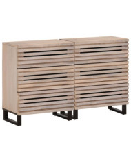 Buffets 2 pcs 60x34x75 cm bois massif de manguier | Mobilier & Déco