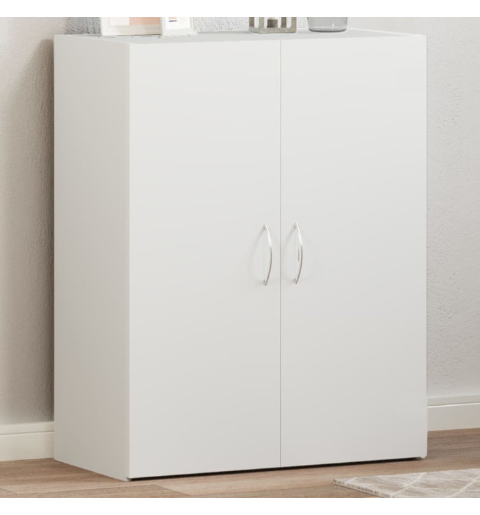 Armoire de classement blanc 60x32x77,5 cm bois d'ingénierie | Mobilier & Déco