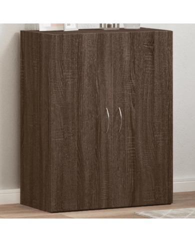 Armoire de classement chêne marron bois d'ingénierie | Mobilier & Déco