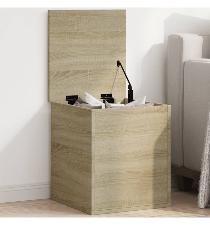 Boîte de rangement chêne sonoma 40x42x46 cm bois d'ingénierie | Mobilier & Déco