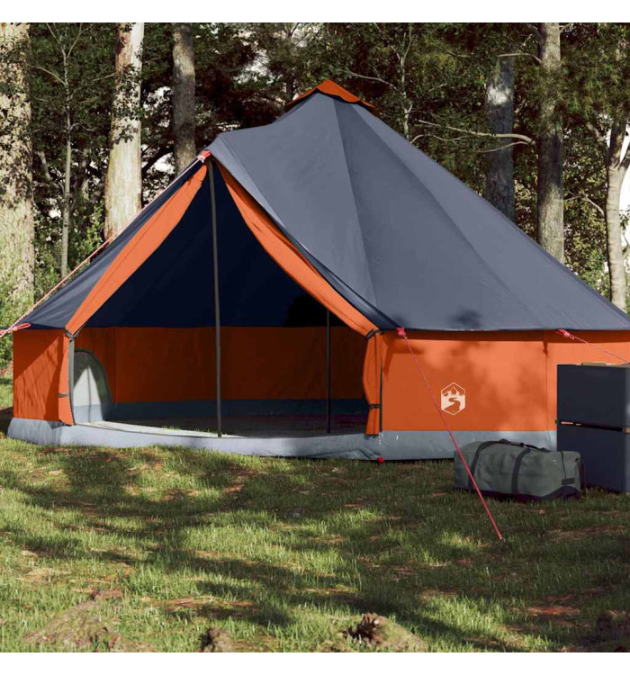 Tente familiale tipi 6 personnes gris et orange imperméable | Mobilier & Déco