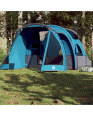 Tente de camping tunnel 4 personnes bleu imperméable | Mobilier & Déco