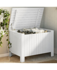 Boîte de rangement avec couvercle RANA blanc bois massif de pin | Mobilier & Déco