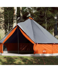 Tente familiale tipi 12 personnes gris et orange imperméable | Mobilier & Déco