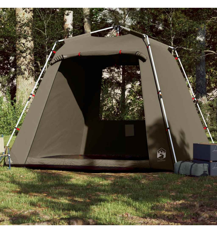 Tente de pêche 4 personnes vert olive libération rapide | Mobilier & Déco