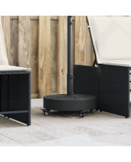 Base de parasol avec roues pour mâts Ø38 / 48 mm 27 kg rond | Mobilier & Déco