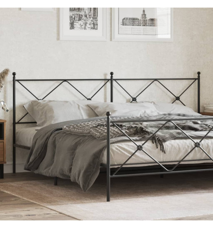 Tête de lit métal noir 200 cm | Mobilier & Déco