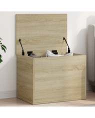 Boîte de rangement chêne sonoma 60x42x46 cm bois d'ingénierie | Mobilier & Déco