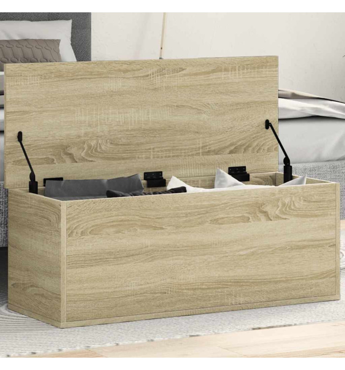 Boîte de rangement chêne sonoma 90x35x35 cm bois d'ingénierie | Mobilier & Déco