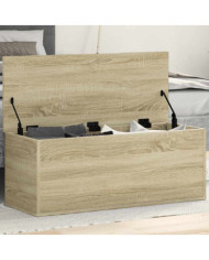 Boîte de rangement chêne sonoma 90x35x35 cm bois d'ingénierie | Mobilier & Déco