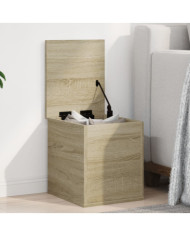 Boîte de rangement chêne sonoma 30x35x35 cm bois d'ingénierie | Mobilier & Déco