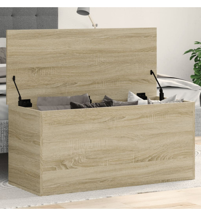 Boîte de rangement chêne sonoma 100x42x46 cm bois d'ingénierie | Mobilier & Déco