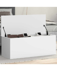 Boîte de rangement blanc 90x35x35 cm bois d'ingénierie | Mobilier & Déco
