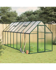 Serre avec cadre de base vert 445x169x195 cm aluminium | Mobilier & Déco