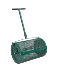 Épandeur de compost vert Ø40x60 cm acier | Mobilier & Déco