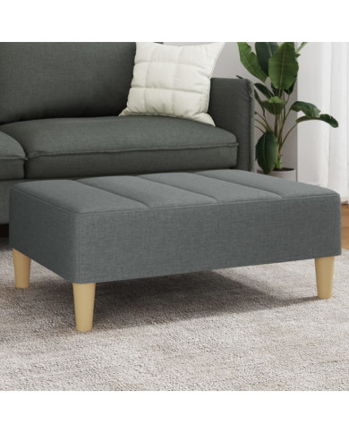 Repose-pied gris foncé 77x55x31 cm tissu | Mobilier & Déco
