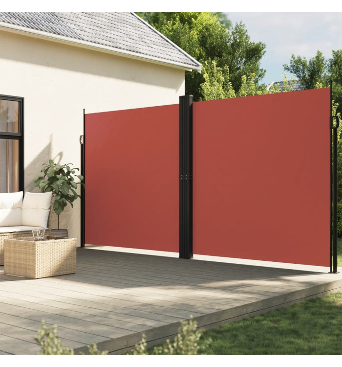 Auvent latéral rétractable terre cuite 200x600 cm | Mobilier & Déco
