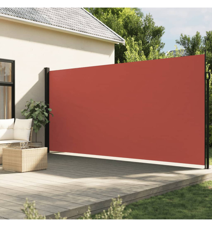 Auvent latéral rétractable terre cuite 220x600 cm | Mobilier & Déco