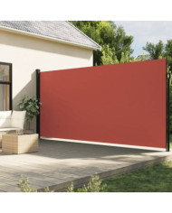 Auvent latéral rétractable terre cuite 220x600 cm | Mobilier & Déco