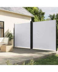 Auvent latéral rétractable blanc 200x600 cm | Mobilier & Déco