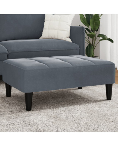 Repose-pied gris foncé 77x55x31 cm velours | Mobilier & Déco
