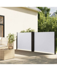 Auvent latéral rétractable blanc 140x600 cm | Mobilier & Déco