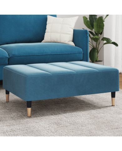 Repose-pied bleu 77x55x31 cm velours | Mobilier & Déco