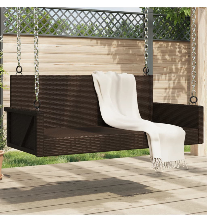 Balancelle marron 119x56x48 cm résine tressée | Mobilier & Déco
