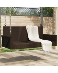 Balancelle marron 119x56x48 cm résine tressée | Mobilier & Déco