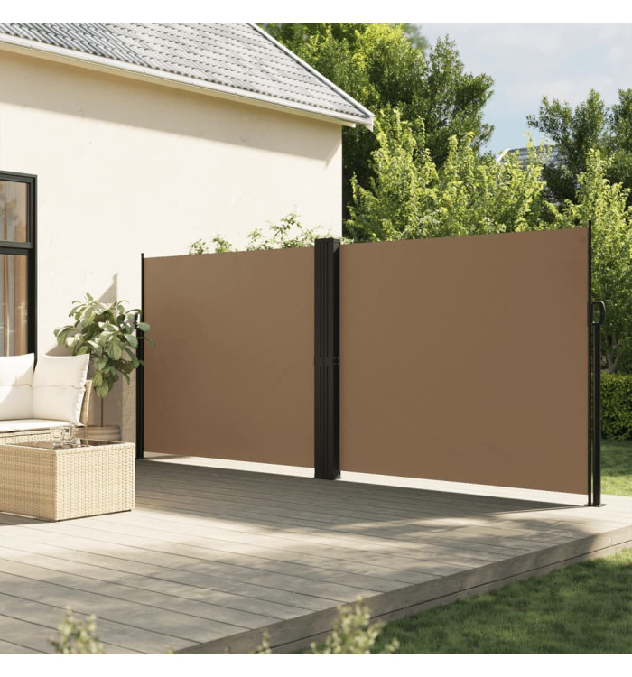 Auvent latéral rétractable taupe 160x1000 cm | Mobilier & Déco