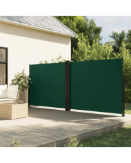 Auvent latéral rétractable vert foncé 160x600 cm | Mobilier & Déco
