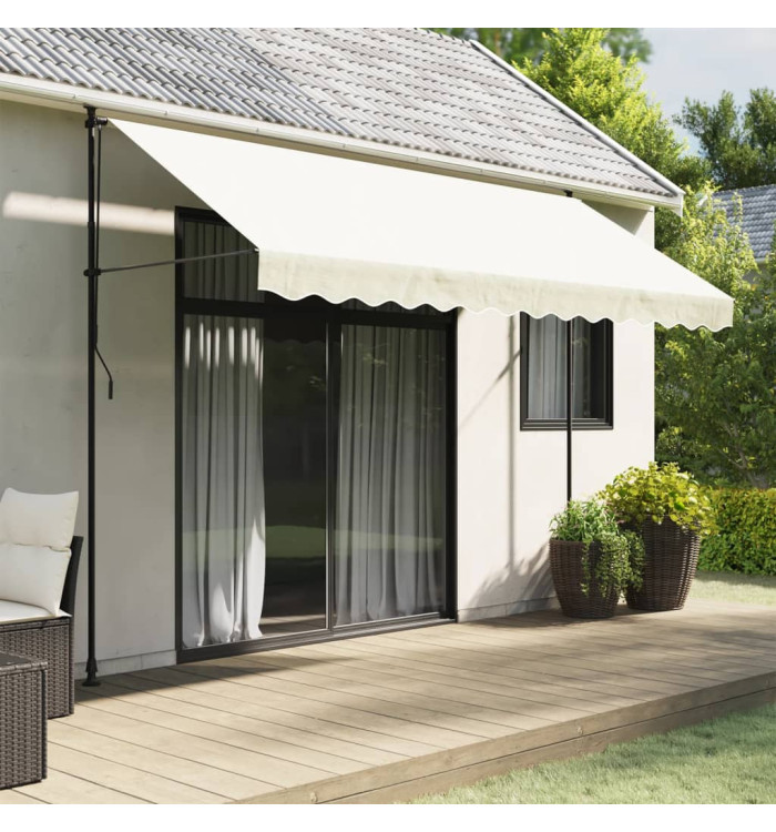 Tissu de remplacement de cantonnière d’auvent rayure crème 3,5m | Mobilier & Déco