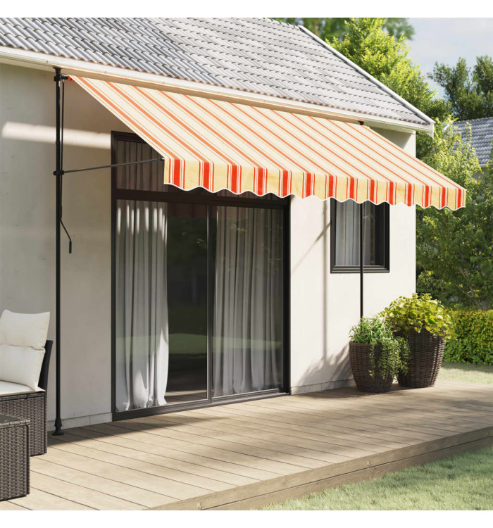 Tissu de remplacement de cantonnière d’auvent jaune orange 3,5m | Mobilier & Déco