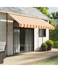 Tissu de remplacement de cantonnière d’auvent jaune orange 3,5m | Mobilier & Déco
