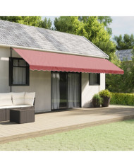 Tissu de remplacement de cantonnière d’auvent rayure bordeaux | Mobilier & Déco