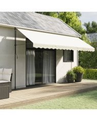 Tissu de remplacement de cantonnière d’auvent rayure crème 4,5m | Mobilier & Déco