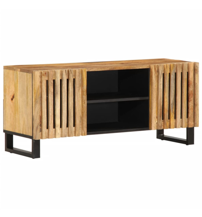 Meuble TV 105x34x46 cm bois massif de manguier brut | Mobilier & Déco