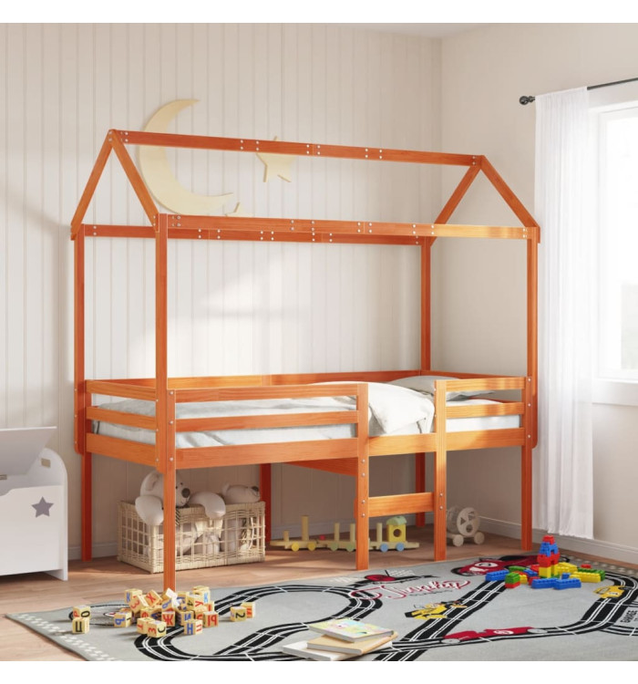 Toit de lit pour enfants 207x95,5x159 cm bois de pin massif | Mobilier & Déco