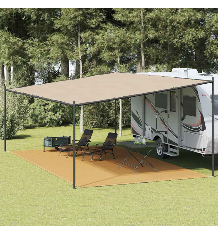 Tapis de tente sable 400x600 cm PEHD | Mobilier & Déco