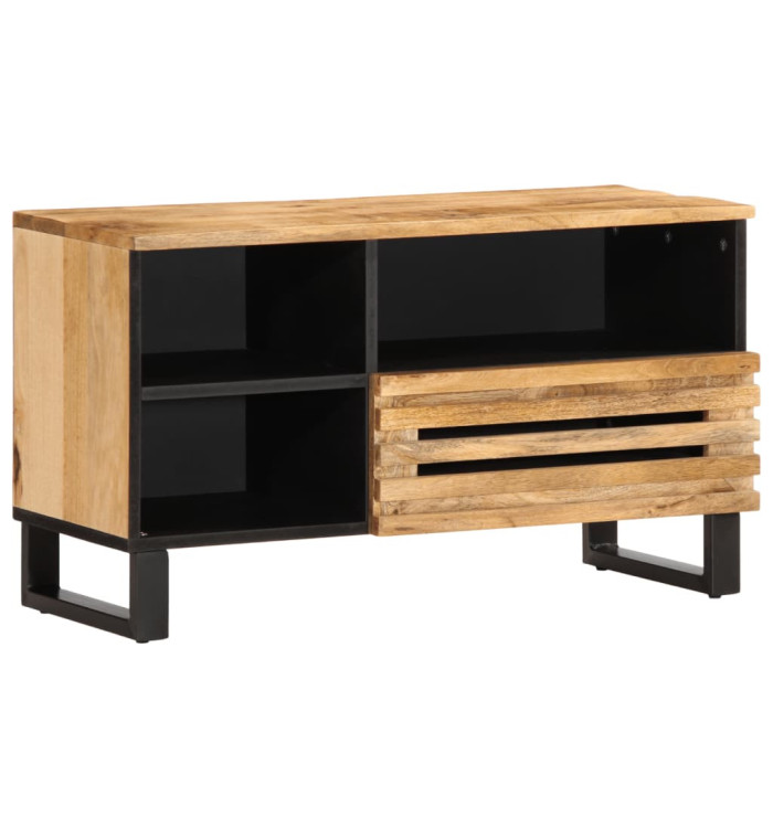 Meuble TV 80x34x46 cm bois massif de manguier brut | Mobilier & Déco