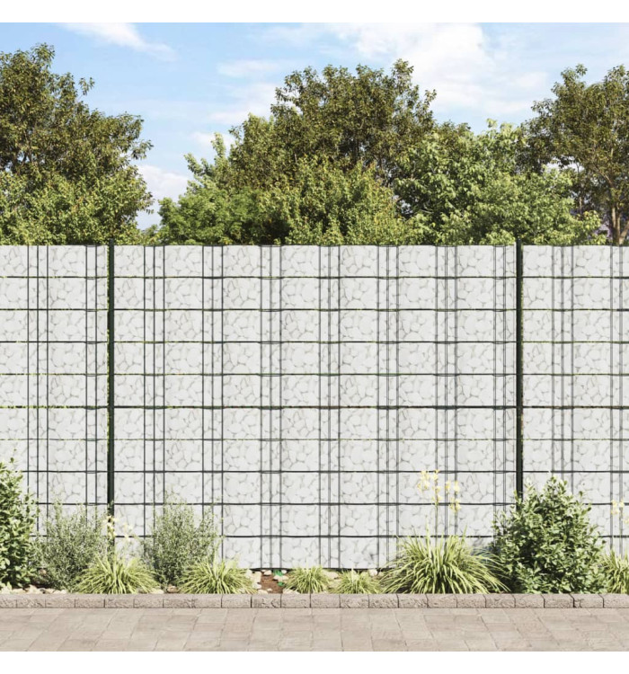 Écrans d'intimités de jardin 4 pcs aspect gravier de marbre PVC | Mobilier & Déco