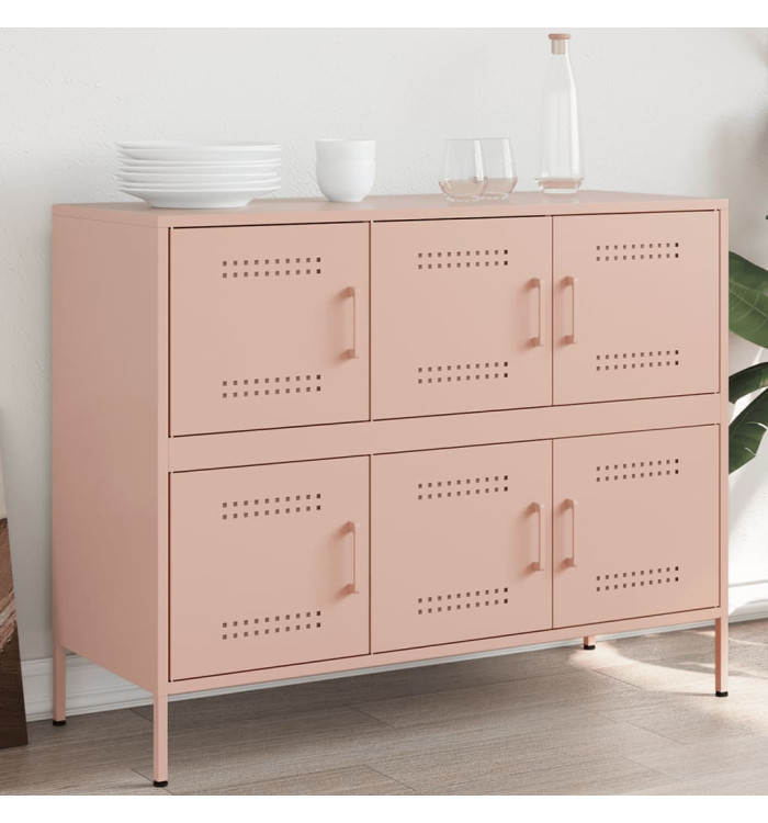 Buffet rose 100,5x39x79 cm acier | Mobilier & Déco