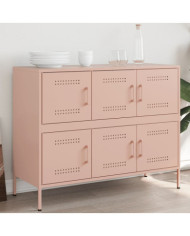 Buffet rose 100,5x39x79 cm acier | Mobilier & Déco