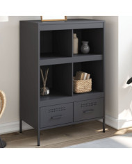 Buffet haut anthracite 68x39x101,5 cm acier | Mobilier & Déco