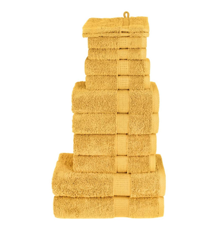 Ensemble de serviettes de qualité supérieure SOLUND 12 pcs doré | Mobilier & Déco