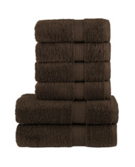 Ensemble de serviettes de qualité supérieure SOLUND 6pcs marron | Mobilier & Déco