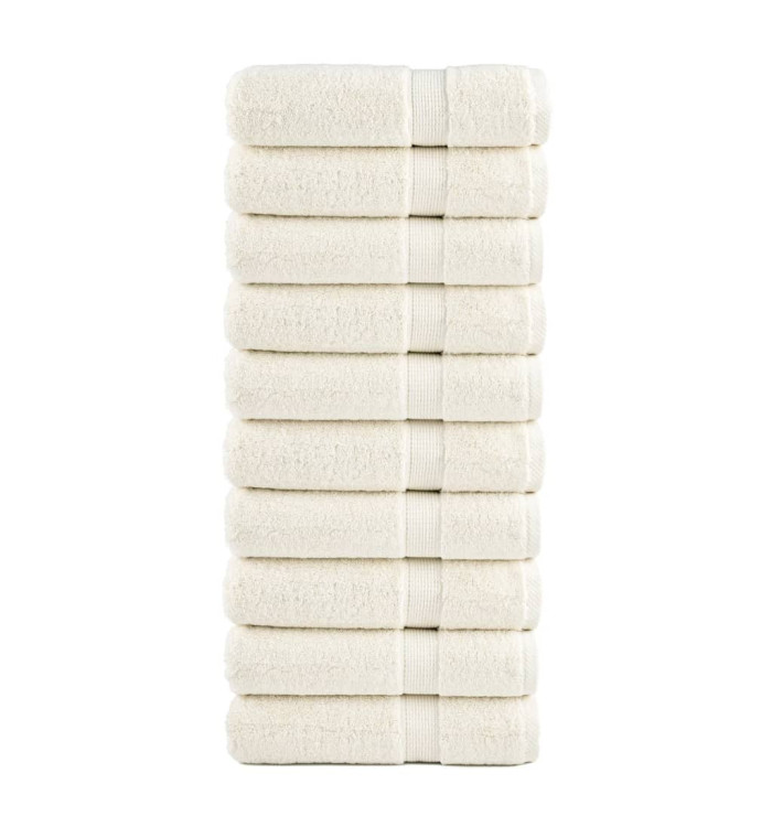 Serviettes de douche de qualité supérieure SOLUND 10 pcs crème | Mobilier & Déco