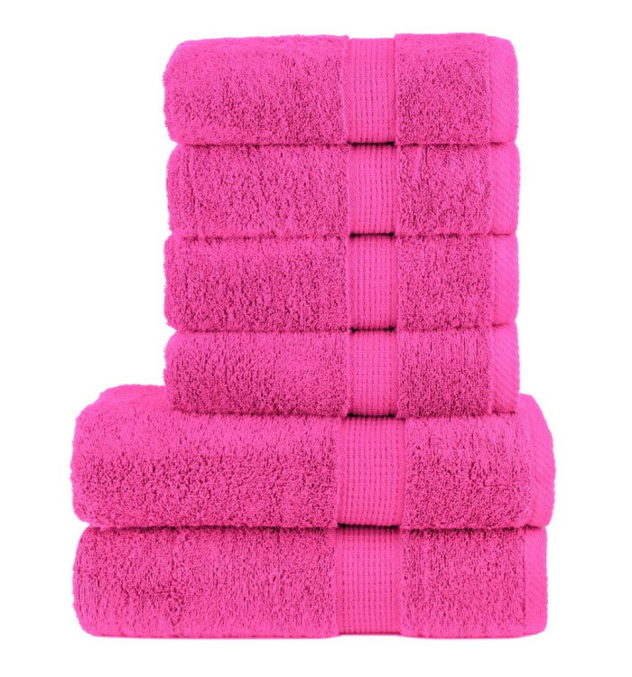 Ensemble de serviettes de qualité supérieure SOLUND 6 pcs rose | Mobilier & Déco