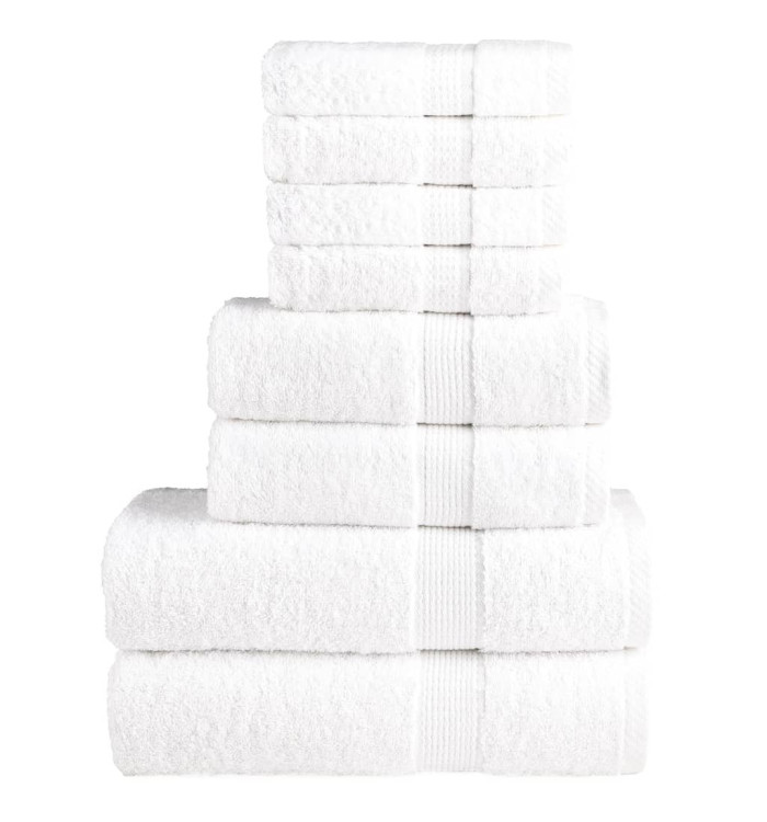 Ensemble de serviettes de qualité supérieure SOLUND 8 pcs blanc | Mobilier & Déco