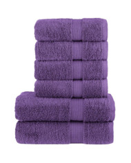 Ensemble de serviettes de qualité supérieure SOLUND 6pcs violet | Mobilier & Déco